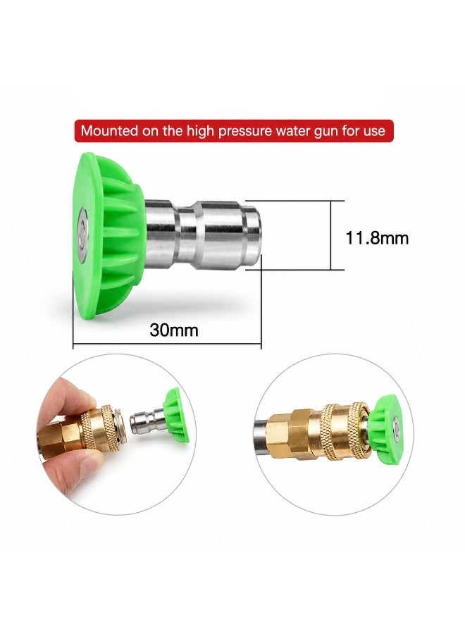 ENAKSHI Pressure Washer Nozzle Tips Set 5 PCS 1/4 Inch Quick Connect Spray Tips 0° 15° 25° 40° 65° ERPC25676 - Image 5