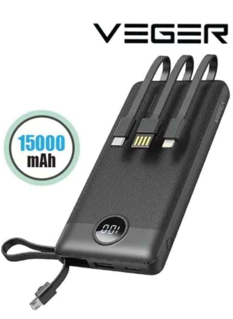 VEGER VP-1147, a 15,000mAh Li-Polymer Battery Pack Designed For Efficient And Portable Charging. - Image 1