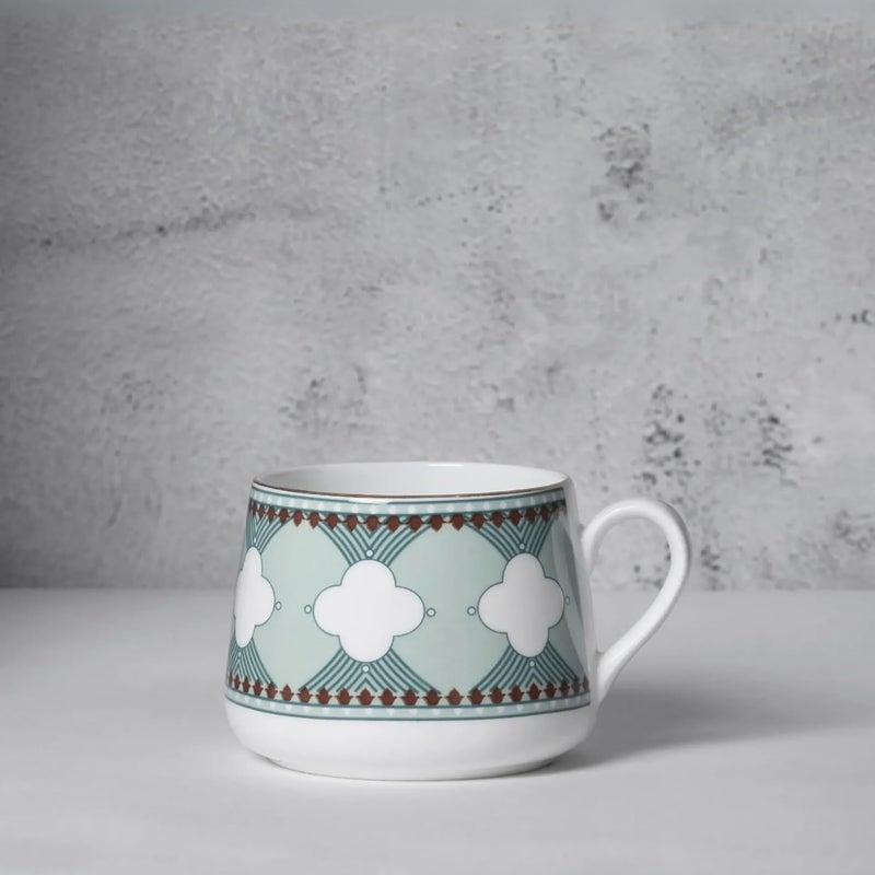 India Circus Fine Ceramic Cup Saucer Set of 8 4 Cups 4 Saucers 280 ml EachLE09 Elegant Design for Home and Kitchen and Can be Gifted to Your Loved Ones On Any Occassions - Image 3