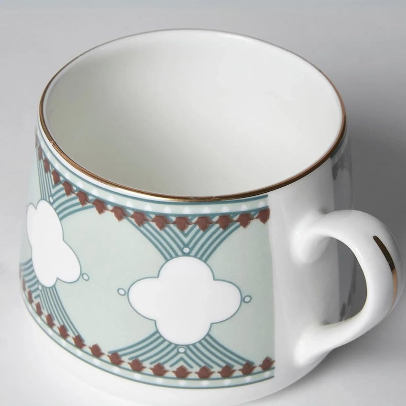 India Circus Fine Ceramic Cup Saucer Set of 8 4 Cups 4 Saucers 280 ml EachLE09 Elegant Design for Home and Kitchen and Can be Gifted to Your Loved Ones On Any Occassions - Image 2