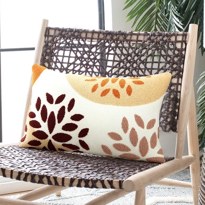 BOHO LUMBAR DECORATIVE THROW PILLOW COVERS 12X20 COLORFUL GEOMETRIC FLOWER ACCENT PILLOWSMODERN AESTHETIC DECORATIVE THROW PILLOWS FOR COUCH BED SOFA BEDROOM1 PCS ONLY 1 PILLOW COVER