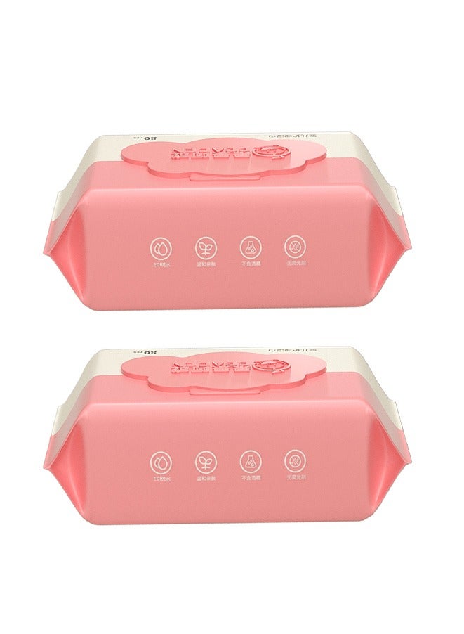 baby dedicated wipes,99.9% Water Wet wipes Baby Wipes 2 pack/160 sheets (18mm L*14mm W) - Image 1