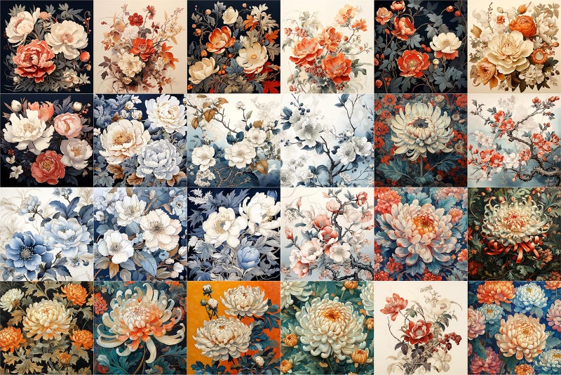 FLONZ Scrapbook Paper (24 sheets 6"x6") Crystal Forest Glow ~ A mystical collection of gemstone and foliage illustrations in vibrant digital painterly style with glowing highlights dark contrasts - Image 2