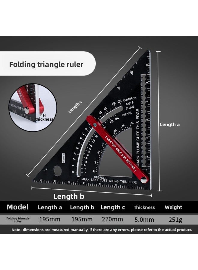 Special Aluminum Alloy 45 Degree Stainless Steel Right Angle 90 High Precision Tool Large Industrial Triangle For Woodworking Triangle Ruler 