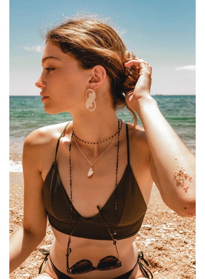 POTESSA Natural Seashell Shell Scallop Pendant Choker Necklace Adjustable 18K Gold Plated Cable Chain Handmade Jewelry for Women Girls, Metal - Image 5