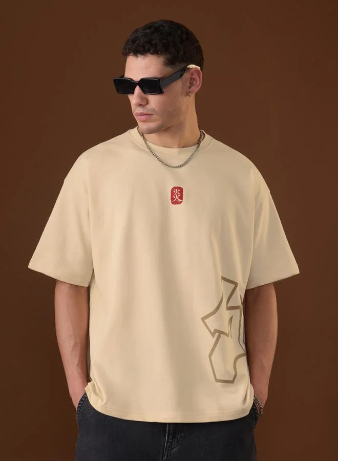 ذا سوليد ستور تيشيرت مقاس كبير بطبعة سكيتر للرجال