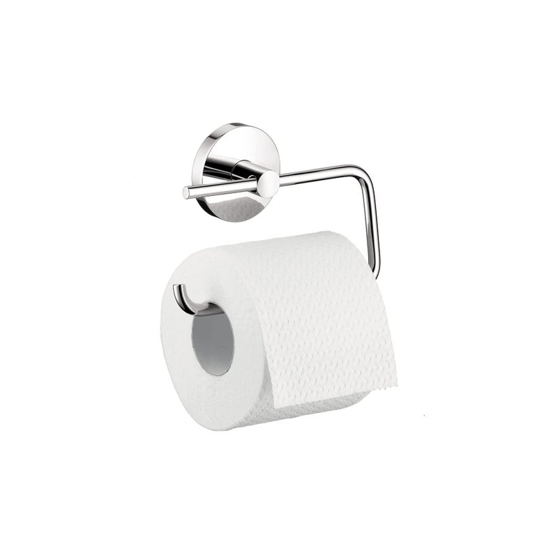 hansgrohe Toilet Paper Holder Easy Install 6-inch Modern Coordinating Accessories in Chrome, 40526000 - Image 2