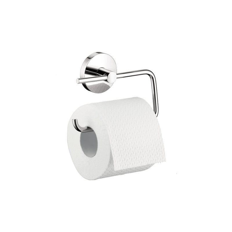 hansgrohe Toilet Paper Holder Easy Install 6-inch Modern Coordinating Accessories in Chrome, 40526000 - Image 1