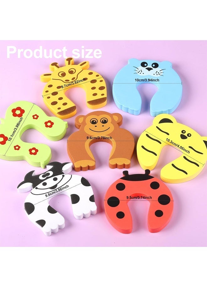 Door Stoppers,7Pcs Baby Proofing Corner Protector Baby Cartoon Animal Door Stop Soft Foam Cushion Baby Finger Protector,Prevent Child or Pet from Getting Locked in Room - Image 4