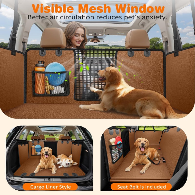 URPOWER Dog Car Seat Cover for Pets 100% Waterproof Seat Cover Hammock 600D Heavy Duty Scratch Proof Nonslip Durable Soft Back Seat Covers for Cars Trucks and SUVs - Image 4