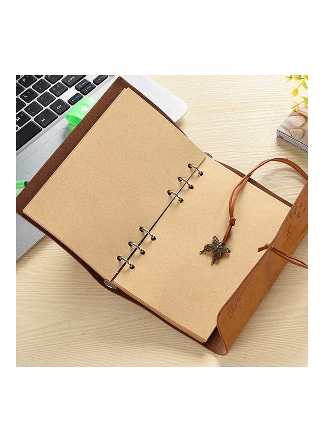 Leather Bound Vintage Notebook Brown - Image 2