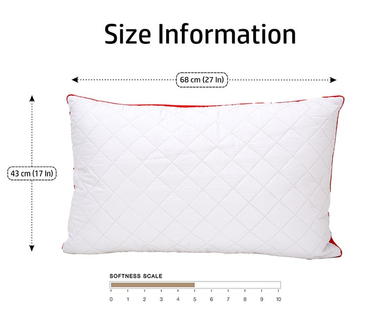 PAPAYA PAPAYA 2-Pack Bed Pillows for Sleeping Adjustable Soft Microfiber Pillows Standard Size Set of 2 - Luxury Quilted Pillows for Side Back Sleepers - White  - Image 2