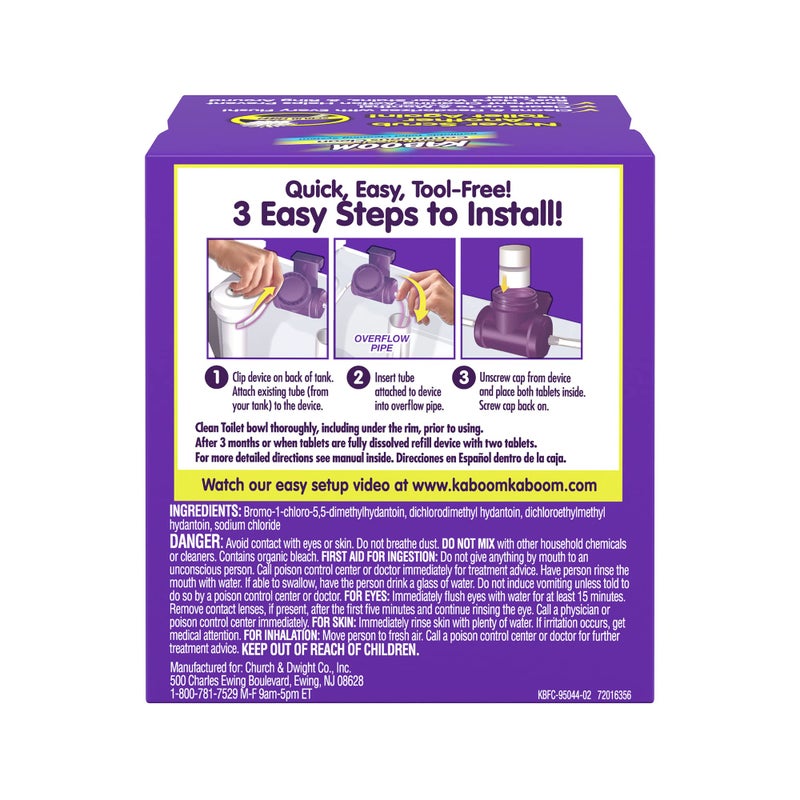 Kaboom Scrub Free! Toilet Bowl Cleaner System with 2 Refills - Image 2