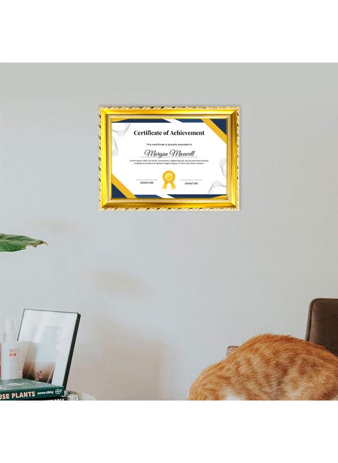 Classic Design A4 Document Certificate Frame –  Real Glass, Wall Mount Tabletop Display, Gold, 25x34cm Frame Size, 4Pcs - pzsku/Z32AECE01EA353B24E967Z/45/_/1734526080/8dd706ea-573c-45b6-b64b-2acc1cc8bf43