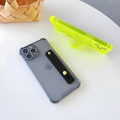 siduater Strap Case for 6.7" iPhone 13 Pro Max with Wristband Kickstand, Clear Soft TPU Protective Shockproof Rugged Cover, Adjustable Hand Grip Loop for iPhone 13 Pro Max 6.7 Inch, Crystal Clear - Image 2