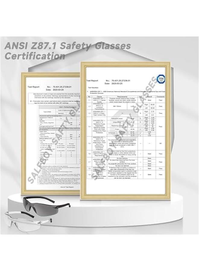 Arabest Clear Safety Glasses Bulk of 10 ANSI Z87.1 Protective Eyewear Scratch-Resistant for Work, Lab, Construction  - Image 5