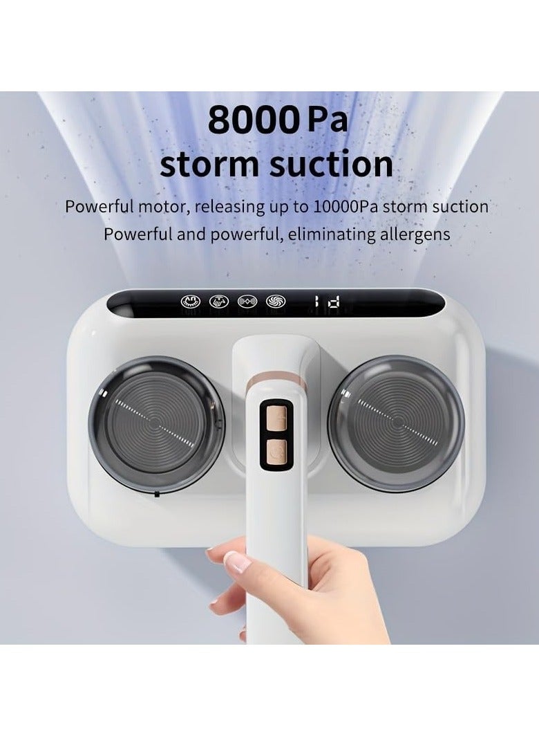 XVersion Mattress Vacuum Cleaner, Dust Mite Cleaner, 8kPa & 10kPa Suction Dual Mode Bed Vacuum with Digital Screen, HEPA Filter & 210ml Dust Bin 100W for Bed Pillow Sofa Carpets Couch (Double Cup) - Image 3