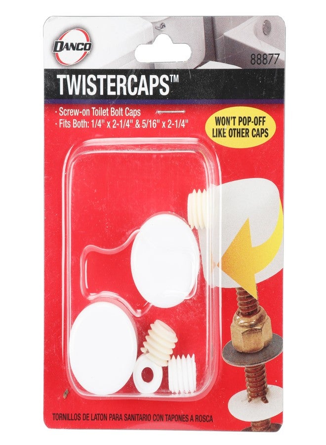 Danco 88877 Universal Twister Toilet Caps, Plastic, White - Image 3