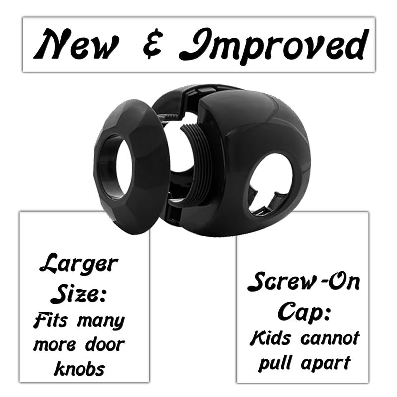 Driddle Black - Door knob Baby Safety Cover - 5 Pack - Deter Little Kids from Opening Doors with A Child Proof Door Handle Lock - Driddle - Image 3