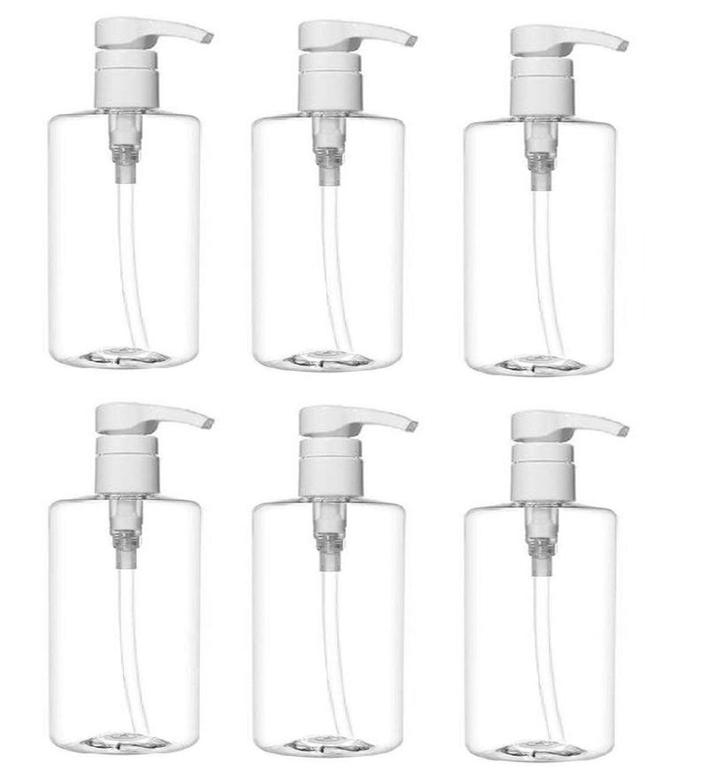 Hunky Dory 500ml Empty Plastic Liquid Soap, Handwash, Sanitizer, Lotion, Shampoo Dispenser Bottle (Pack of 6) - Image 1