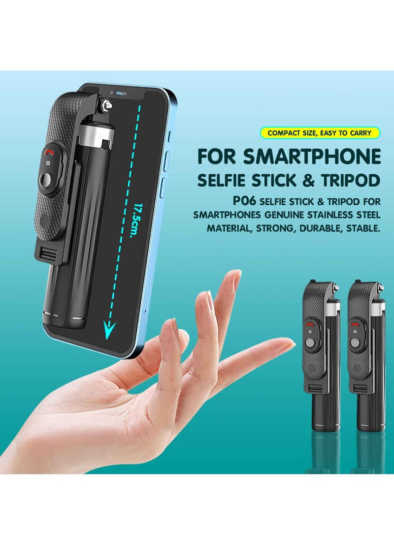 Aluminum Alloy Selfie Stick Bluetooth Mobile Phone Selfie Stand Portable Foldable Tripod Stable Live Stand Camping Accessories for Taking Photos, Recording Videos, Live Broadcasting Telescopic to 1 Meter  - Image 3