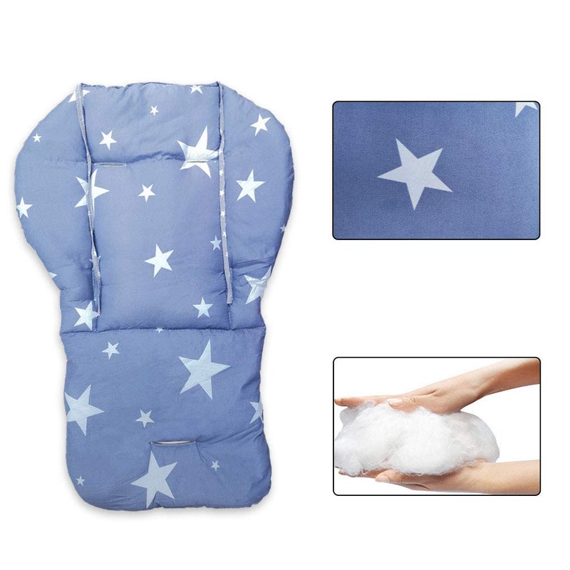 Kocpudu High Chair Cushion, High Chair Pad, Seat Cushion, Baby High Chair Cushion, Soft and Comfortable, Light and Breathable, Make The Baby More Comfortable(Blue Stars Pattern) - Image 4