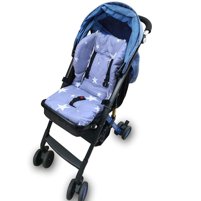 Kocpudu High Chair Cushion, High Chair Pad, Seat Cushion, Baby High Chair Cushion, Soft and Comfortable, Light and Breathable, Make The Baby More Comfortable(Blue Stars Pattern) - Image 5