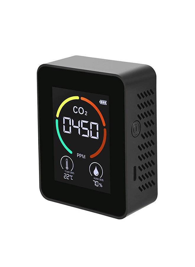 Generic CO2 Air Detector Carbon Dioxide Detector Agricultural Production Greenhouse CO2 Monitor Black  - Image 1