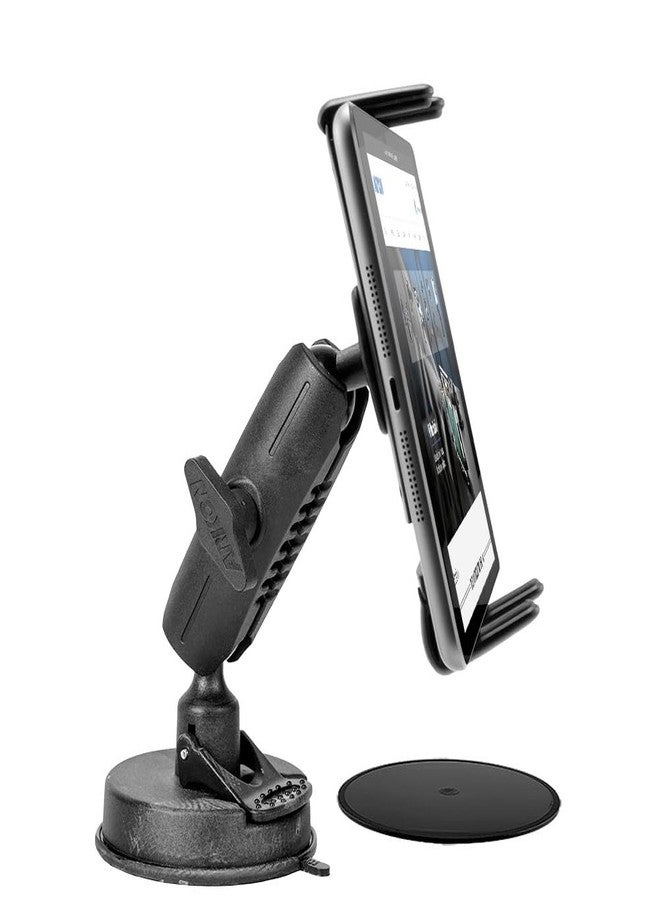 ARKON Mounts Slim-Grip Ultra Car Windshield Phone Mount, Holds Smartphones to Windshield or Dash, Includes Dashboard Mounting Pad, Adjustable Arm, Compatible with iPhone, Galaxy - Image 2