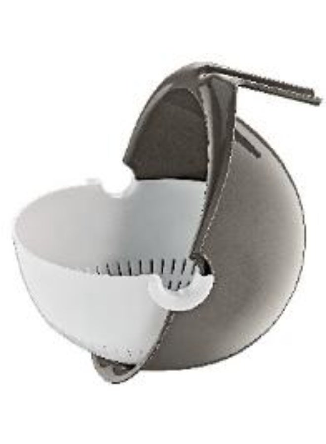 Smartware Turkey Rotta Movable Strainer & Rotating Colander Bowl 2-in-1 - Multi-functional Fruit & Vegetable Washer with Ergonomic Handle - Modern Grey. - Image 4