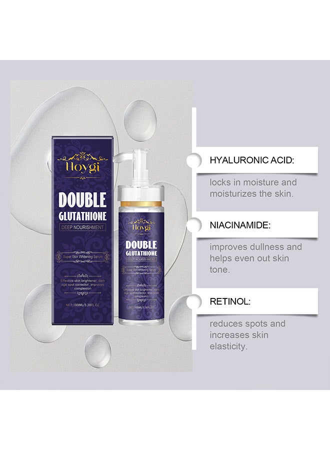 Hoygi HOYGI double glutathione essence, brightens the skin, fades facial dark spots, moisturizes and brightens the skin  - Image 4