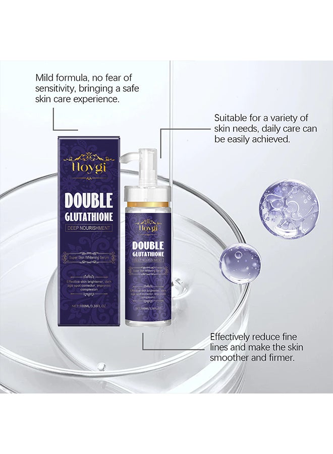 Hoygi HOYGI double glutathione essence, brightens the skin, fades facial dark spots, moisturizes and brightens the skin  - Image 3