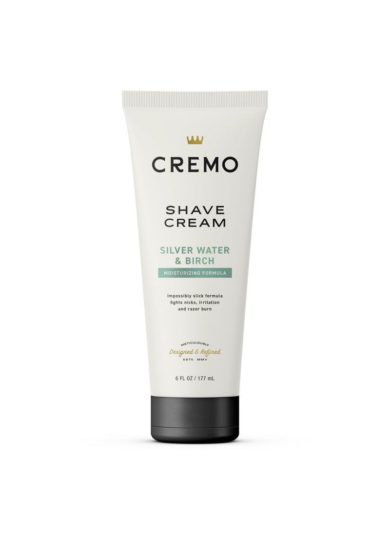 cremo - Cremo Silver Water & Birch Shave Cream, Astonishingly Superior Ultra-Slick Shaving Cream for Men, Fights Nicks, Cuts and Razor Burn, 6 Fl Oz - Image 1