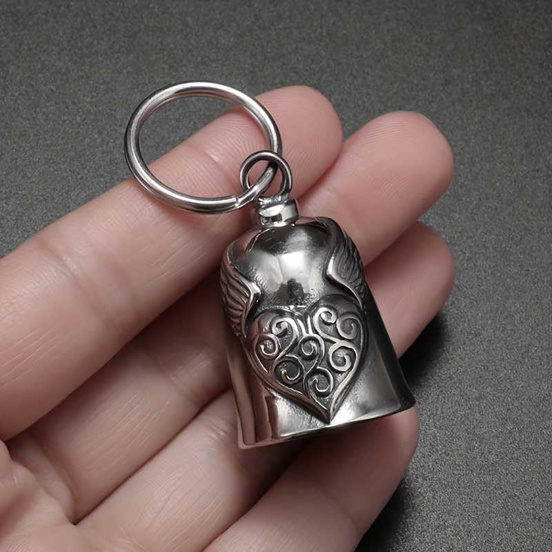 Hito Vintage Motorcycle Style Metal Bell Pendant Keychain Biker Accessory - Image 2
