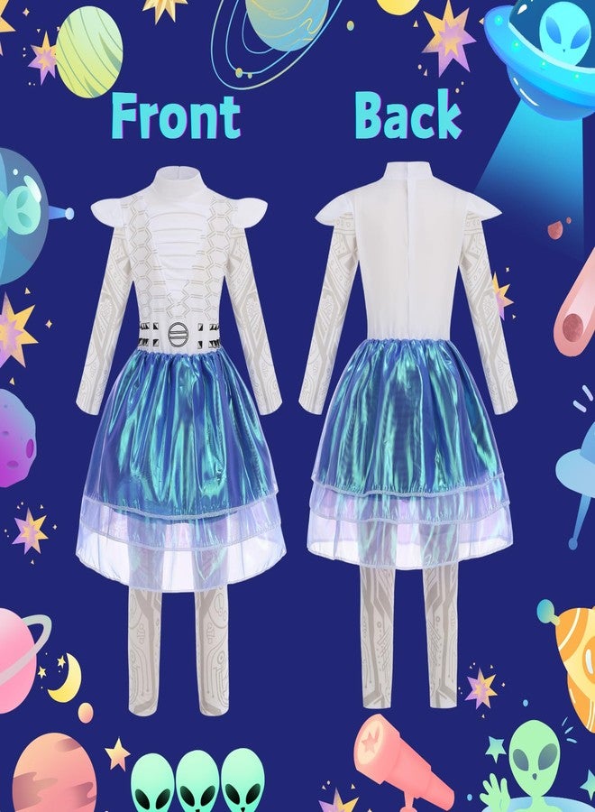 LMYOVE Alien Costume for Girls, Kids Zombie Cheerleading Costumes Outfit for Girl Halloween Cosplay - Image 4