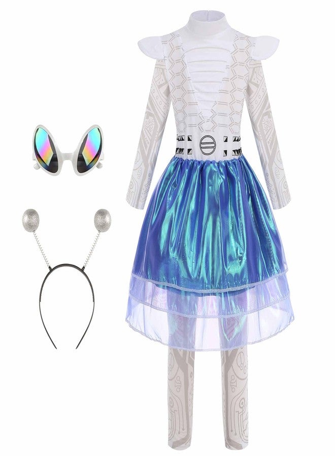 LMYOVE Alien Costume for Girls, Kids Zombie Cheerleading Costumes Outfit for Girl Halloween Cosplay - Image 1