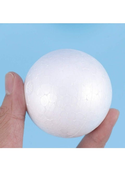 50Pcs Foam Craft Balls Smooth Styrofoam Balls Round Polystyrene Balls DIY Modeling Art Projects Christmas Decoration (Solid 6cm)