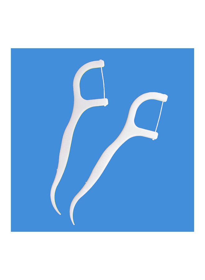 NIBEMINENT Pack Of 30 Pcs Dental Floos/Toothpick Multicolour