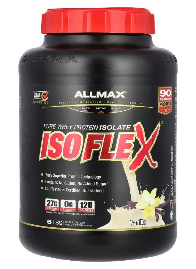 Allmax - ISOFLEX® Pure Whey Protein Isolate Vanilla 5 lbs (2.27 kg) - Image 1