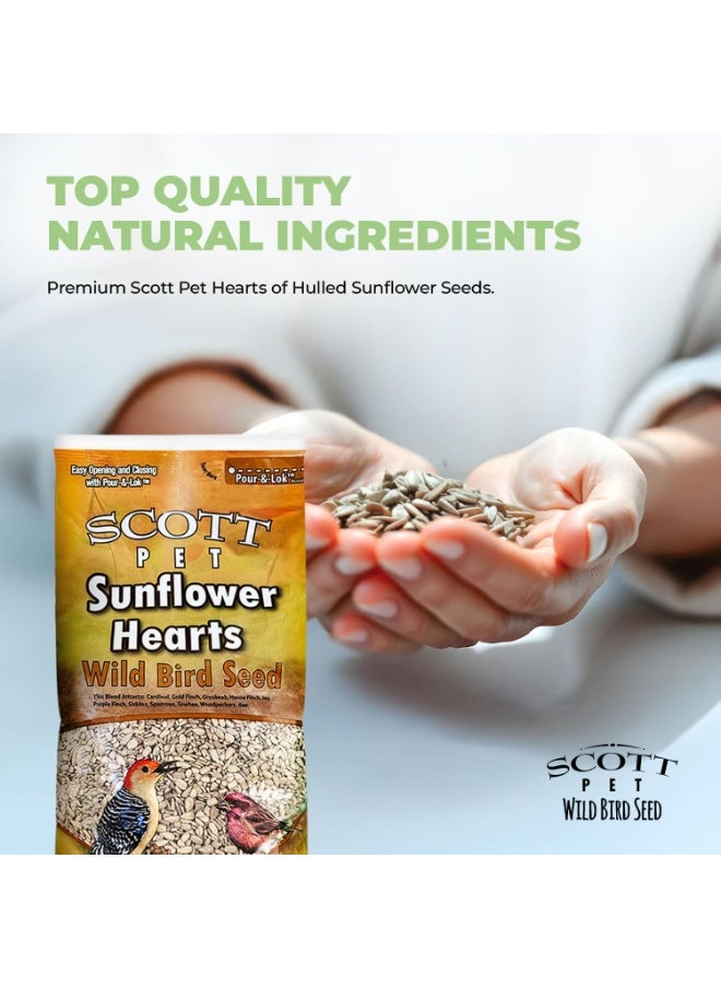 Scott Scott Pet Wild Bird Seed, Sunflower Hearts, 8 lbs Bag, No Mess, For All Feeder Types, Great Source of Protein, Food for Outside Wild Birds  - Image 5
