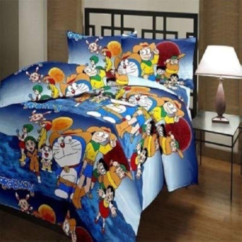 Blizz Mont Super Soft Polyester Blend Cartoon Design Print Reversible Kid's Single Bed Dohar, Multicolour -(JF075) - Image 3