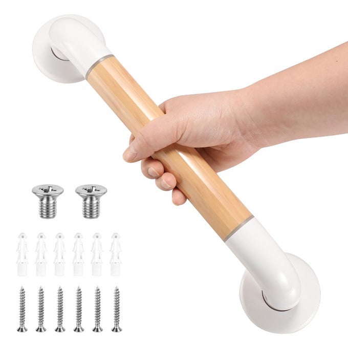 GRAB BAR RAIL 40CM SHOWER HANDLE FOR ELDERLY BATH SAFETY HANDLES 304 STAINLESS STEEL ANTI-SLIP SHOWER RAIL AUXILIARY SUPPORT HANDLE FOR SENIOR DISABLED