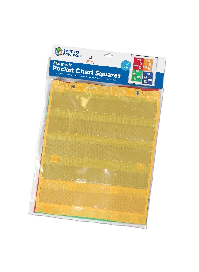 Learning Resources Magnetic Pocket Chart Squares (4-Piece Set, 35Cm X 35Cm, Interlocking, Ages 5+) - Image 1