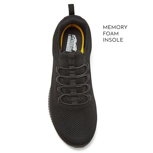 Avia Anchor Mesh Slip On Black Non Slip Shoes for Women, Comfortable Water Resistant Womens Food Service Slip On Sneakers - Black, 8.5 Medium - Image 4