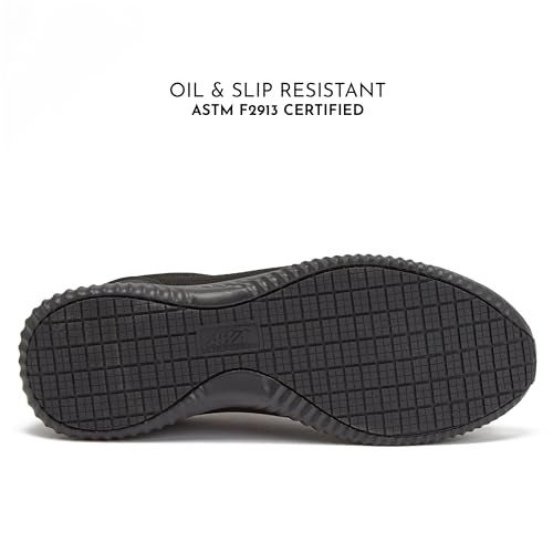 Avia Anchor Mesh Slip On Black Non Slip Shoes for Women, Comfortable Water Resistant Womens Food Service Slip On Sneakers - Black, 8.5 Medium - Image 5