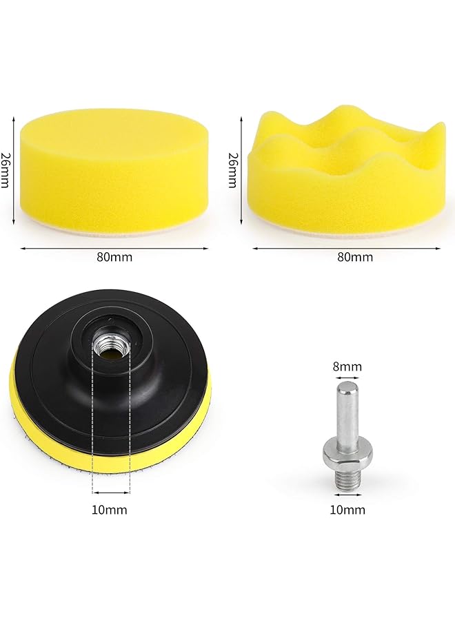 Excefore 11-Piece Car Foam Drill 3-Inch Buffing Pad Polishing Pads Kit - Perfect For Polishing, Waxing, And Sealing Glaze - Image 3