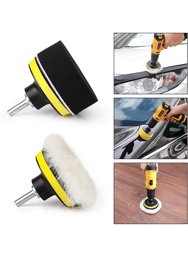 Excefore 11-Piece Car Foam Drill 3-Inch Buffing Pad Polishing Pads Kit - Perfect For Polishing, Waxing, And Sealing Glaze - Image 4
