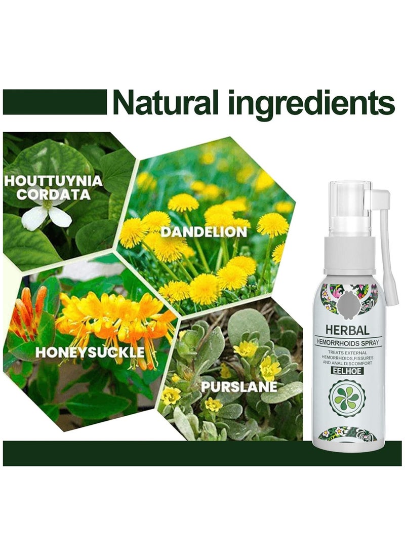 EELHOE - Herbal Hemorrhoids Spray - Soothing Relief with Natural Ingredients - Fast-Acting Formula for Hemorrhoid Discomfort - 30ML - Image 1
