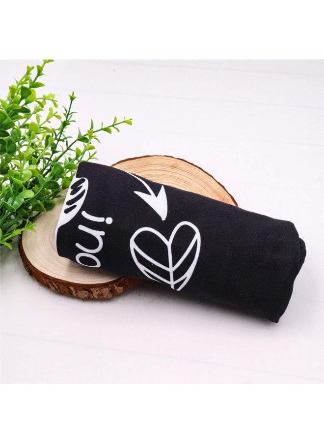 TANOFAR أغطية مقاعد السيارة للأطفال، لافتة عدم اللمس، أغطية عربات الأطفال للمواليد، أغطية متعددة الاستخدامات للرضاعة، فائقة النعومة وقابلة للتنفس، غطاء كرسي عالي، أسود - Image 5