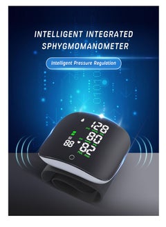 REALBLAD Smart Touch Screen Integrated Intelligence Electronic Blood Pressure Monitor with Rechargeable Battery, Wrist Cuff, Heart Rate & Pulse Monitor, Color LCD Display, and Voice Broadcast (WHITE)  - Image 1